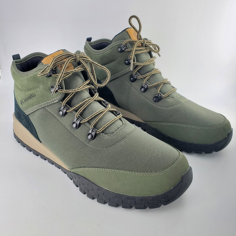 Columbia men's size 14 waterproof hiking boots, Green, MENS YM6627-347